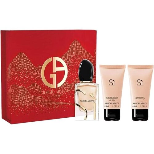 Giorgio Armani Si Giftset (50ml EDP + 50ml BL + 50ml SG) Slike