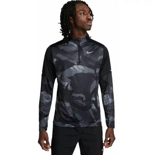 Nike DF ELMNT CAMO TOP HZ Muška majica za trčanje, crna, veličina