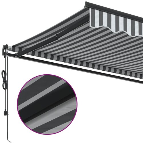 Tenda na automatsko uvlačenje antracit i bijela 400 x 350 cm Slike