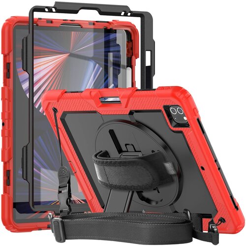 JTech Ohi&scaron;je za iPad Pro 5/4 12,9" s stojalom in naramnico Rdeče, (22025627) Cene
