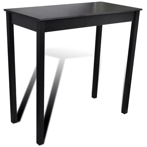 vidaXL Barski stol MDF crni 115 x 55 x 107 cm