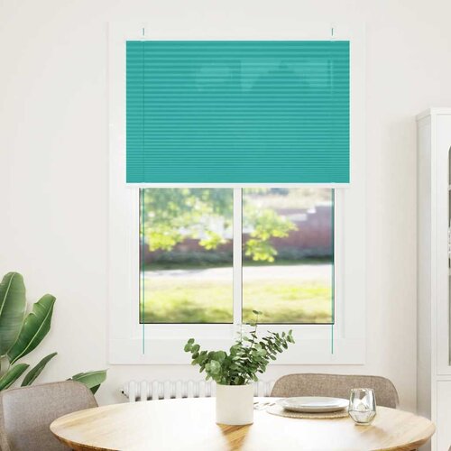  Plisirana zavjesa petrolej zelena 85x150 cm &amp;Scaron;irina tkanine 84,4 cm Poliester Slike