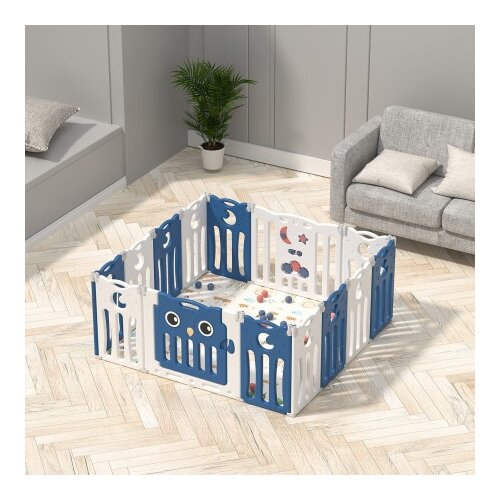 Feelkids Sklopiva ogradica Sovica – Plava/Teget + bela ( 13823 ) Slike