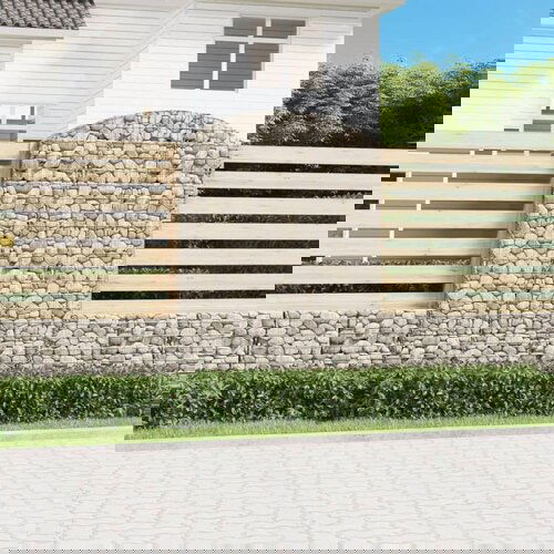  Gabionska ko&amp;scaron;ara s lukom 150x30x200/220 cm pocinčano željezo Slike