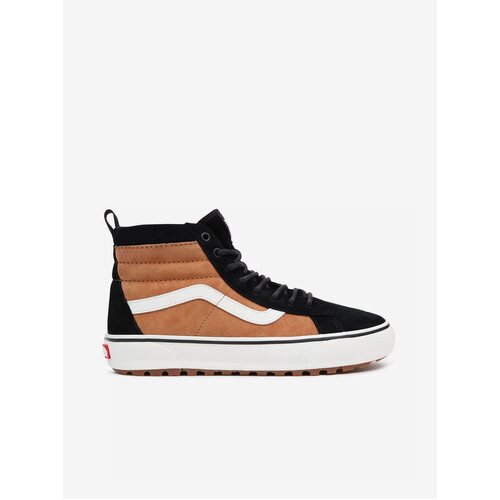 Vans Brown-Black Mens Ankle Leather Sneakers UA SK8-Hi Mte-1 - Men Slike