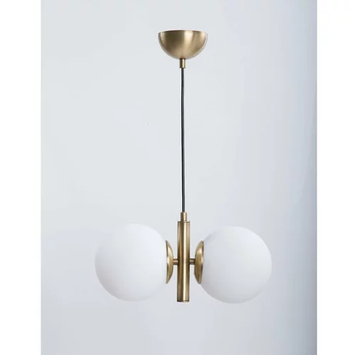 Squid Lighting Bela/v zlati barvi viseča svetilka s steklenim senčnikom ø 15 cm Monera –