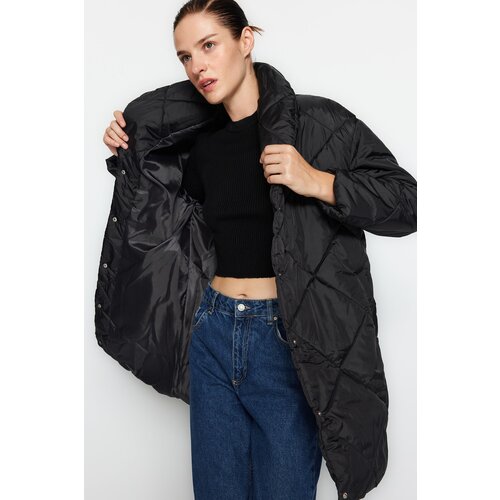 Trendyol Black Oversize Quilted Down Jacket Cene