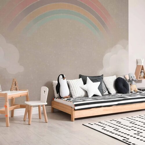  Foto tapeta - Rainbow in the Rain 150x105 Vodootporna Slike