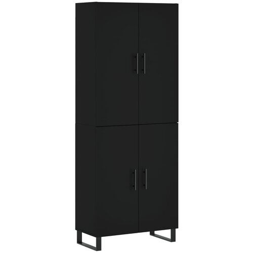 Maison Chic Visoka Komoda - Predalnik črna 69,5x34x180 cm inženirski les, (21716626) Cene
