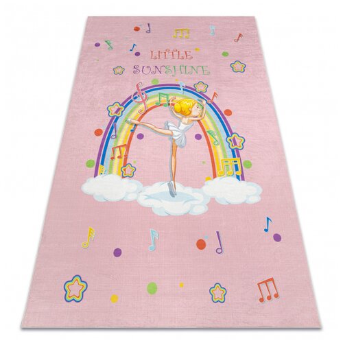 RugsX BAMBINO 41870 pralna preproga Ballerina, mavrica za otroke protizdrsna - roza 140x200 cm, (5000175834) Cene