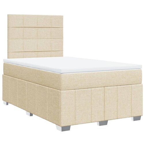 vidaXL Krevet s oprugama i madracem krem 120 x 200 cm od tkanine Cijene