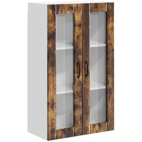  Zidni stakleni ormarić Lucca Dimljeni hrast 60 x 31 x 100 cm Slike