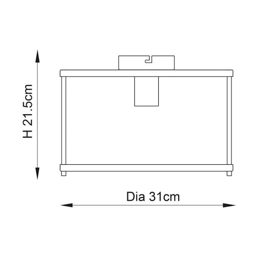 Endon 103112 - plafonska svetiljka hopton 1xE27/10W/230V mat hrom Slike