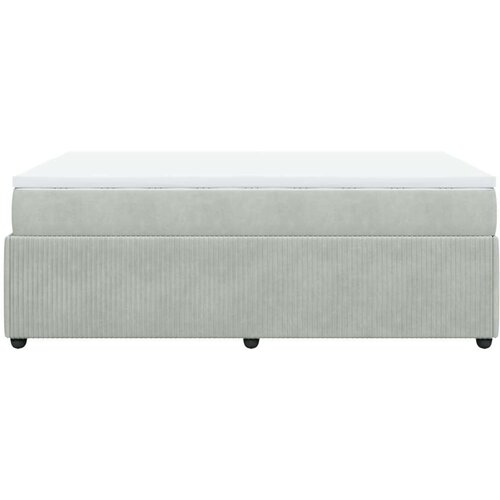 VidaXL Box spring krevet s madracem svjetlosivi 120x200 cm bar&amp;scaron;unasti Slike