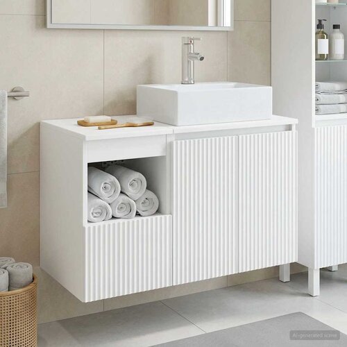  Set namještaja za kupaonicu 2 kom. Bijela visokog sjaja 49,5 x 41 x 79,5 cm Cene