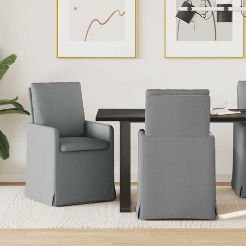  Trpezarijske stolice 2 pcs Svjetlosiva 57 x 67 x 98 cm tkanina Cijene