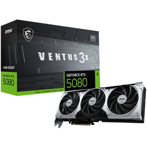 MSI Grafična kartica nVidia RTX5080 Ventus 3X OC - 16GB GDDR7 (V531-001R), (22108034) Cene