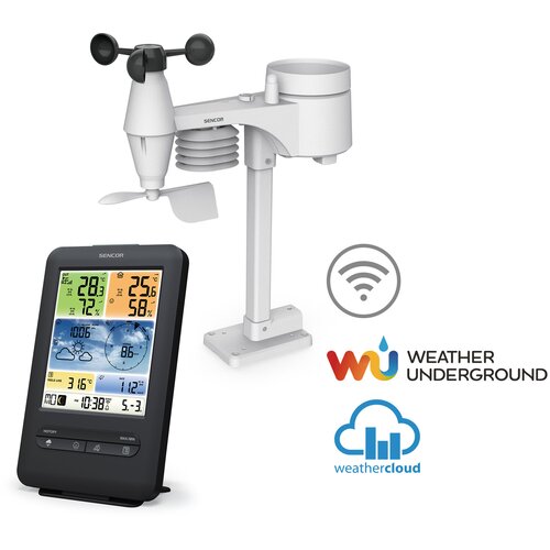 Sencor - Profesionalna meteostanica sa LCD ekranom u boji 1xCR2032+3xAA Wi-Fi Cene
