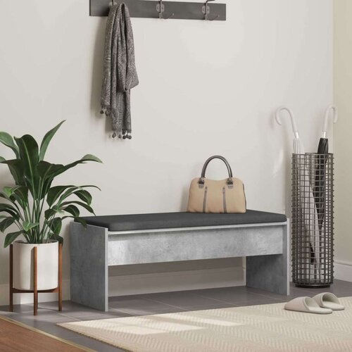  Klupa za hodnik s jastukom Betonski sivi 100 x 38 x 46 cm Cijene