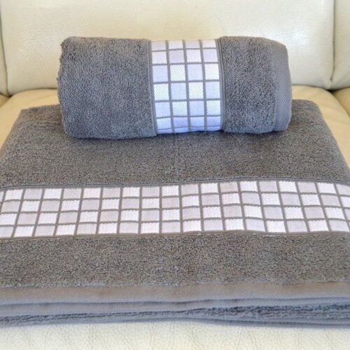  peškir squares 70x130cm-tamno siva Cene