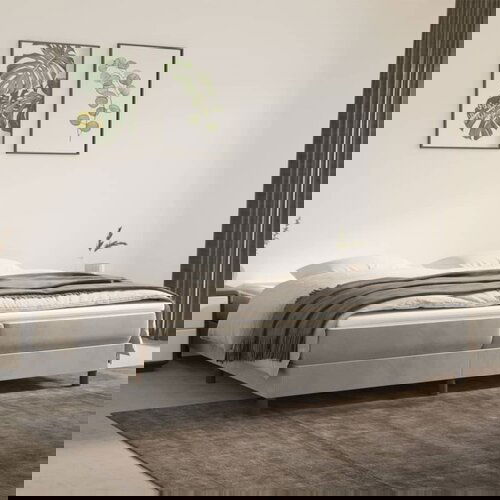 vidaXL okvir za krevet s oprugama svjetlosivi 200x200 cm baršunasti Cijene