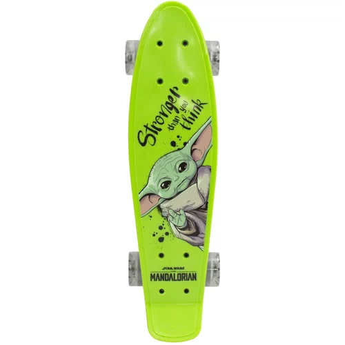 KIDS MOVIE HEROES GROGU Skateboard (fishboard), svijetlo zelena, veličina