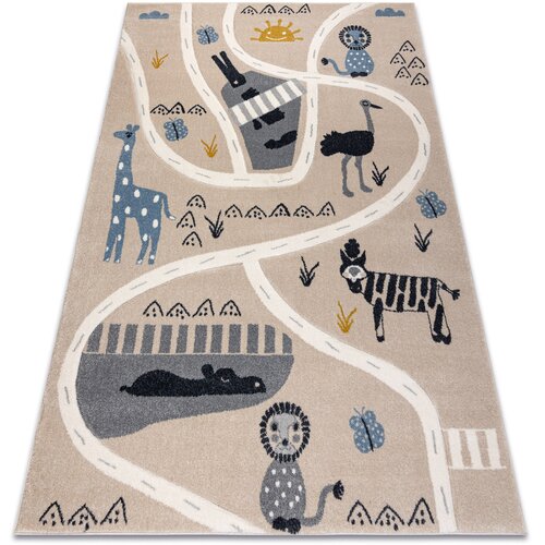 RugsX Preproge Preproga KIDDO 5316, bež / bela, zoo 80x150 cm Bež Cene