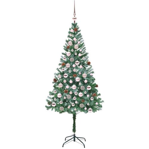 VidaXL Umjetno božićno drvce s stalakom Zelena 180 cm PVC i čelik Slike