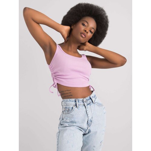 Fashion Hunters RUE PARIS Light purple crop top Slike