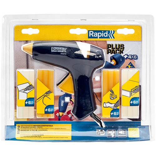 Rapid Komplet pištole za vroče lepljenje EG212 (200 W, temperaturni razpon: 170–190 °C, čas segrevanja: 3–6 min) Cene