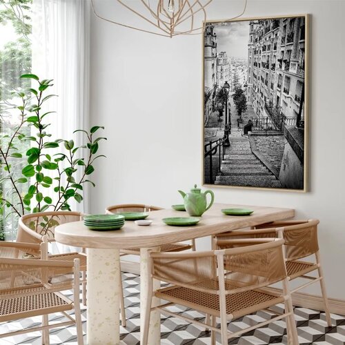  Slika - Parisian Suburb (1-częściowy) Vertical 80x120 U prirodnom drvenom okviru Slike