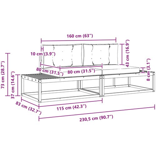  Set vanjskih sofa Poliester Bijela Slike