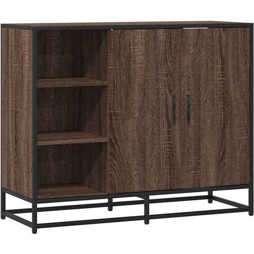 VidaXL Komoda smeđi hrast 92x35x76 cm izrađeno drvo Slike