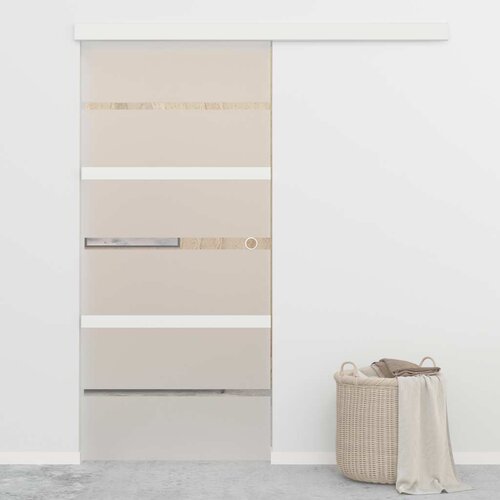 Furnova Drsna vrata ESG steklo in aluminij 90x205 cm srebrna, (21945165) Cene