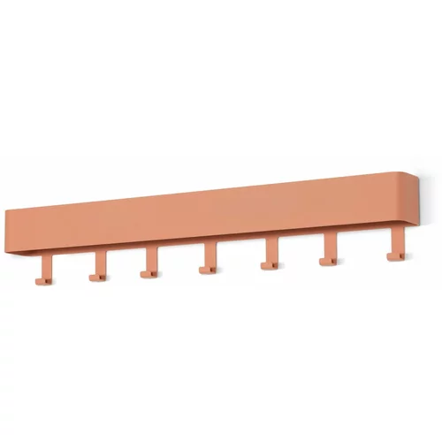 Spinder Design Rožnato-oranžen kovinski stenski obešalnik s polico Dax Play –