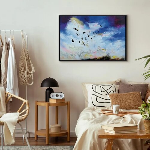  Slika - Autumn Is Coming (1 Part) Wide 90x60 U crnom drvenom okviru Slike