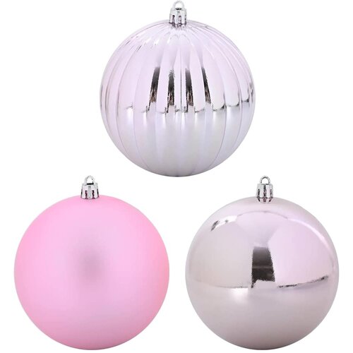 VidaXL Set Božićnih Ukrasnih Kuglica 4 pcs Ružičasta Slike