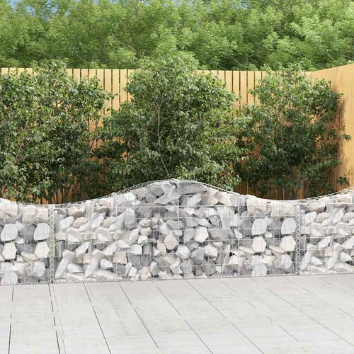  Lučne gabionske ko&scaron;are 3 kom 200x30x60/80 cm pocinčano željezo Cijene