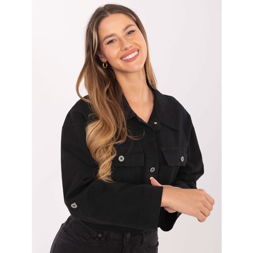 RUE PARIS Jacket-IT-KR-FL7029.72-black Cene