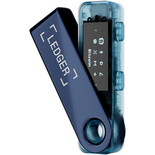 Ledger Nano S Plus strojna denarnica za kriptovalute neptunsko modre barve Cene