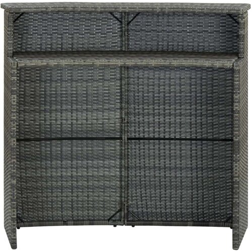 Poli vrtni barski stol sivi 120 x 55 x 110 cm od poliratana Slike