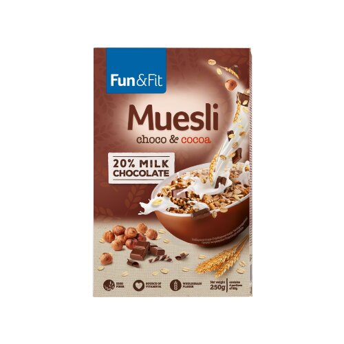 FUN&FIT Musli čoko kakao 250g Cene