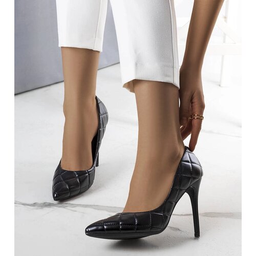 Gemre Black Quilted Stilettos Lore Cene
