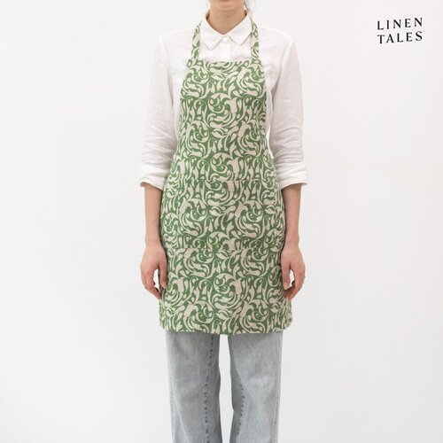 Linen Tales Lanen predpasnik Evergreen Damask – Cene