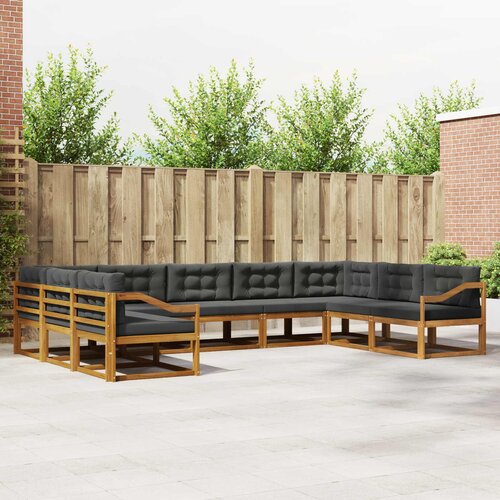  Set vanjskih sofa 9 kom. Prirodna i antracit Smeđa 404 x 245,5 x 73 cm Cijene