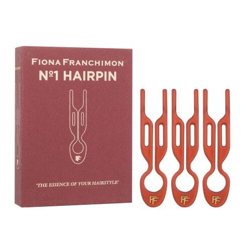 Fiona Franchimon N&amp;ordm;1 Hairpin Nijansa ruby red Set kopča za kosu 3 kom za žene Slike