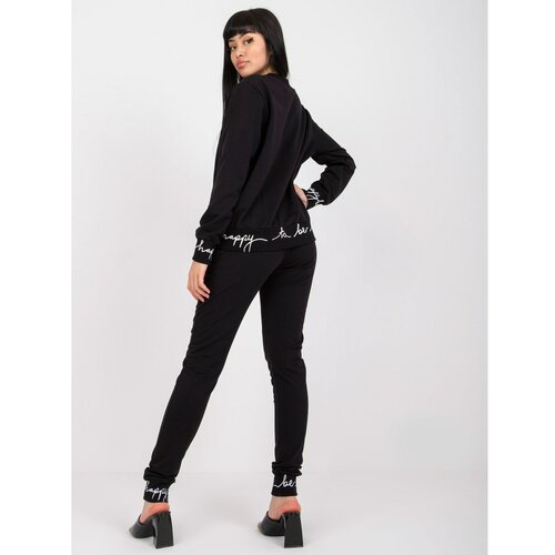 Fashion Hunters Black casual set with trousers Slike