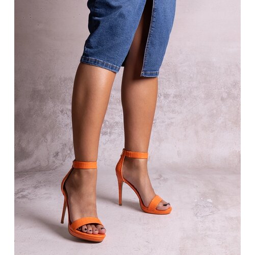 Gemre Orange high-heeled sandals Isalia Cene