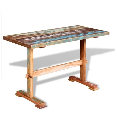  Jedilna miza s podnožjem trpredelan les 120x58x78 cm