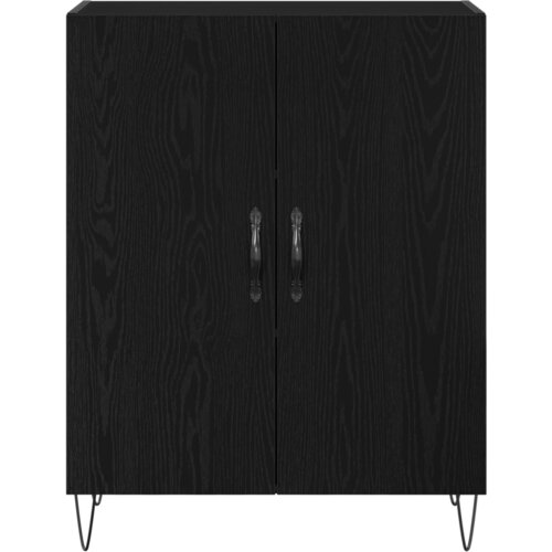 vidaXL Visoki kabinet Črn hrast 69.5x34x180 cm Umetni les Cene